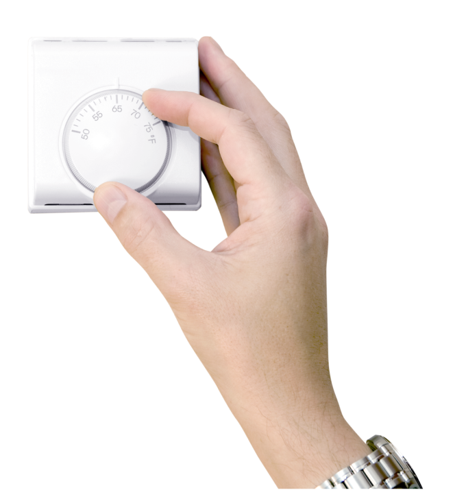 thermostat-hand