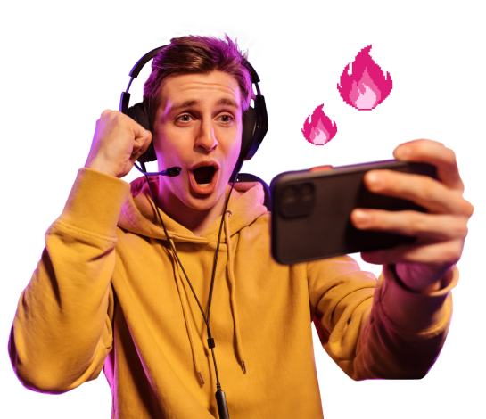 young-man-gaming-mobile-fire-emoji